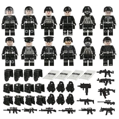 Набір фігурок чоловічків військові спецназівці S.W.A.T. 12шт figures sets special forces S.W.A.T. 12pcs 8029B