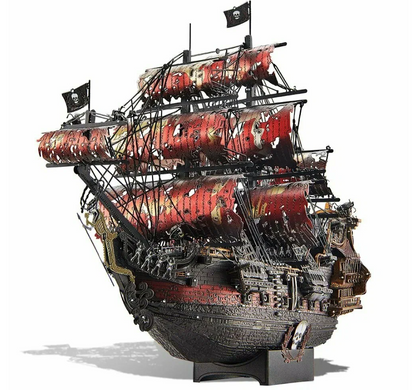 Металевий 3D конструктор корабля The Queen Anne&rsquo;s Revenge / Помста королеви Анни &ndash; збірна модель - пазл піратського корабля 3D Metal Model Kit Piececool з деталізацією преміум-класу, 439 деталей