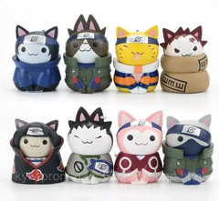 Набор колекційних міні фігурок Naruto Cats (8 шт.)