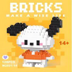 Конструктор 3D из миниблоков "Пиксели BRICKS Почакко Pochacco", 128 деталей