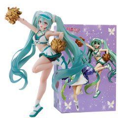 Фигурка коллекционная Hatsune Miku Cheerleader / Хацунэ Мику Чирлидер &ndash; аниме фигурка Vocaloid с подставкой, 19 см