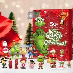 Набор фигурок "Гринч &mdash; похититель Рождества", Адвент-календарь Grinch Stole Christmas 24шт. в подарочной коробке