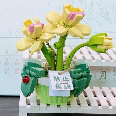 Конструктор Две корзины Тюльпан и Орхидея серия цветы Constructor  Tulip Orchid 1673