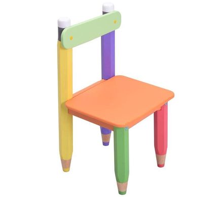 Детский набор "Карандашики" 60х40 с пеналом и стульчиком 1шт (цвет столешницы - оранжевый)