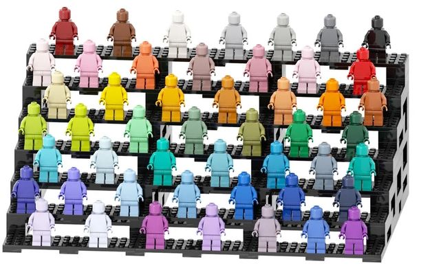 Підставка для мініфігурок  колір білий Layers Human Doll Display Rack (White) MOC1125
