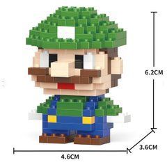 Конструктор 3D из миниблоков "Пиксели BRICKS Луиджи брат Марио, Luigi Mario Brothers", 164 детали