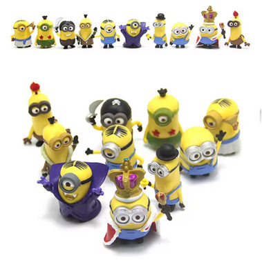 Набор Фигурок - статуэток Чиби Миньонов из Minions или Гадкий Я, 10шт