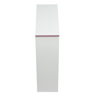 Игровой домик-стеллаж белый с розовой кромкой (ДСП)