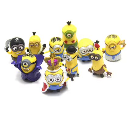 Набор Фигурок - статуэток Чиби Миньонов из Minions или Гадкий Я, 10шт