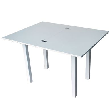 Розкладний стіл кухонний 60*90 (прямі ноги), стільниця ДСП 19 мм дуб білий, каркас білий