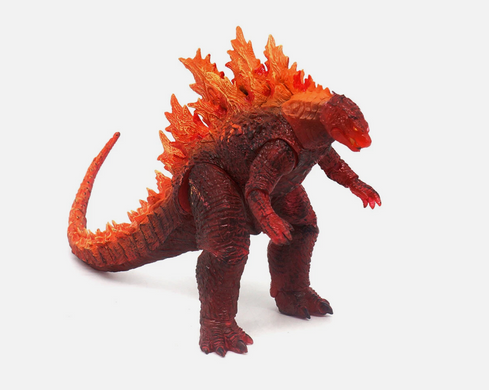 Коллекционная фигурка Godzilla Burning Version King of Monsters &mdash; окаймление подвижная игрушка Пылающая Годзилла Король монстров с атомным дыханием, 16 см