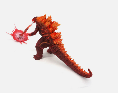 Коллекционная фигурка Godzilla Burning Version King of Monsters &mdash; окаймление подвижная игрушка Пылающая Годзилла Король монстров с атомным дыханием, 16 см