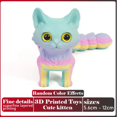 Фигурка 3D подвижная кошка, игрушка антистресс