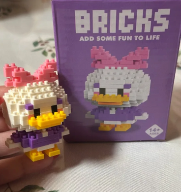Конструктор фігурка Пікселі BRICKS Дейзі Дак серія "Мультгерої" Daisy Duck M3008