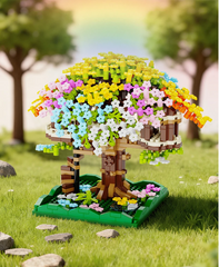 Мікро-конструктор &laquo;Райдужний будиночок на дереві&raquo; &mdash; constructor Sakura Rainbow Tree House (66006), 500+ деталей
