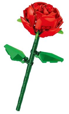 Конструктор цветок Розы цвет красный Constructor flower Roses color red 10101_R