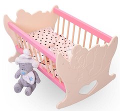 Кроватка для кукол "Мишутка" + постелька