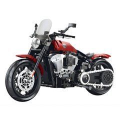 Конструктор спортивный мотоцикл Harley Davidson Softail Slim Big Devil, серия Raceforge Top Speed, 1:8, 542 детали, красный с черным, коллекционный байк Харли Дэвидсон 8+