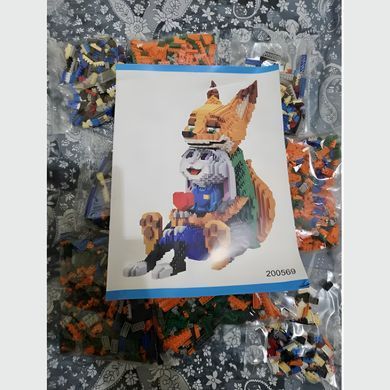 Конструктор 3D из миниблоков Зверополис Лисенка Ник и Кролик Джуди, 4600 деталей