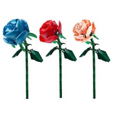 Конструктор цветок Розы цвет красный Constructor flower Roses color red 10101_R