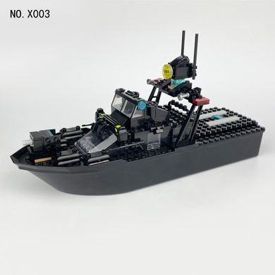 Набор фигурок человечков Морская полиция 8шт и Катер figures sets special forces S.W.A.T. 8pcs X009-1