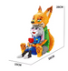 Конструктор 3D из миниблоков Зверополис Лисенка Ник и Кролик Джуди, 4600 деталей