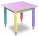 Дитячий набір "Олівчики" 60х60 столик та 2 стільчики (колір стільниці - рожевий)