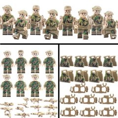Набір фігурок чоловічків військові спецназівці камуфляжі 8шт figures sets special forces S.W.A.T. 8pcs MJQ81018