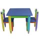 Детский набор "Карандашики" 60х60 столик и 2 стульчика (цвет столешницы - синий)