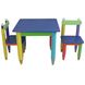 Дитячий набір "Олівчики" 60х60 столик та 2 стільчики (колір стільниці - синій)