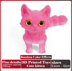 Фигурка 3D подвижная кошка, игрушка антистресс