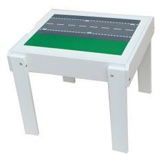 Детский столик-песочница Yuliana с подсветкой и игровой поверхностью LEGO Classic дорога+зеленый