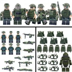 Набор фигурок человечков военные спецназовцы S.W.A.T. 6шт figures sets green special forces S.W.A.T. 6pcs MJQ81017