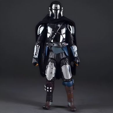 Коллекционная фигурка Мандалорец Дин Джарин (The Mandalorian, Din Djarin) и Грога (Grogu, Baby Yoda) Star Wars 18 см с аксессуарами