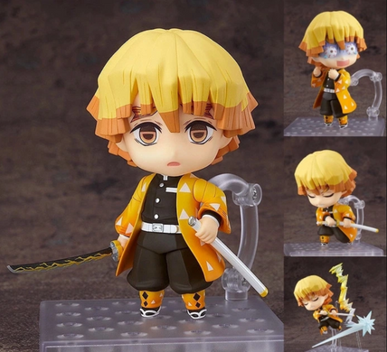 Колекційна фігурка статуетка Зеніцу Аґацума Zenitsu Agatsuma Demon Slayer: Kimetsu no Yaiba Nendoroid аніме мініфігурка, 10 см