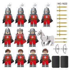 Набор фигурок человечков средневековые рыцари 11 шт + лошадка  figures sets medieval 11pcs 1622