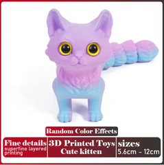 Фигурка 3D подвижная кошка, игрушка антистресс
