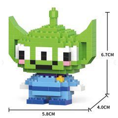 Конструктор 3D из миниблоков "Пиксели BRICKS Зеленый пришелец Alien История игрушек Toy Story", 178 деталей