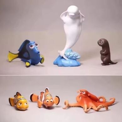 Набор фигурок "В поисках Дори". Игровые фигурки из мультфильма "В поисках Дори "(Немо) 6 шт.