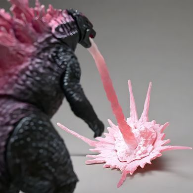 Коллекционная фигурка Godzilla King of Monsters Burning Version - Годзилла Король монстров с красным атомным лучом и кораблями, 16 см