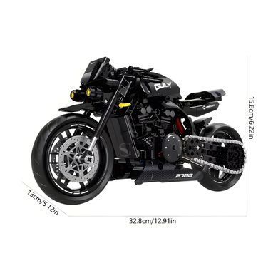 Конструктор спортивный мотоцикл Big Devil, серия Raceforge Top Speed, 1:8, 539 деталей, черный, 8+