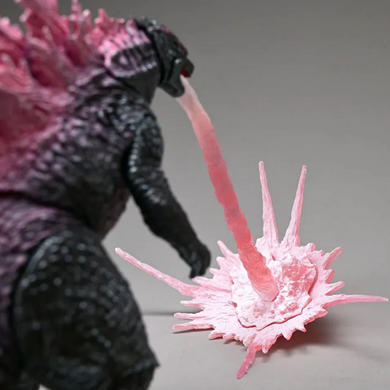 Коллекционная фигурка Godzilla King of Monsters Burning Version - Годзилла Король монстров с красным атомным лучом и кораблями, 16 см
