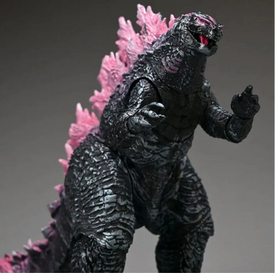 Коллекционная фигурка Godzilla King of Monsters Burning Version - Годзилла Король монстров с красным атомным лучом и кораблями, 16 см