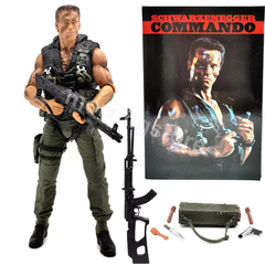 Коллекционная экшн-фигурка спецоператора из боевика Commando &ndash; 18 см, премиум детализация, подвижные суставы, комплект оружия, арт-бокс