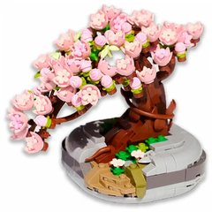 Конструктор Сакура в горшке вечный цветок серия цветы Constructor Flower Pink Sakura Cherry Tree 1661