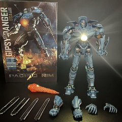 Коллекционная экшн-фигурка Gipsy Danger / Джипси Денджер Pacific Rim &mdash; боевой робот Егерь Бродяга Опасный с Тихоокеанский Рубеж Jaeger Action Figure с LED-подсветкой и аксессуарами, 18 см