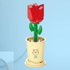 Конструктор квітка у горщику Троянда Серія «Вічні квіти» Constructor flower in a pot  Rose 8814-11