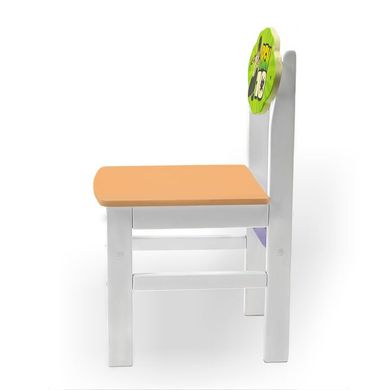 Детский стульчик "Woody" белый с картинкой Бен10 (цвет - оранжевый)