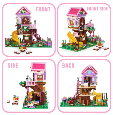 Игровой конструктор "Домик на дереве" с минифигурками и горкой - Tree House Playset, 21.5&times;25.5&times;13 см, 685 деталей