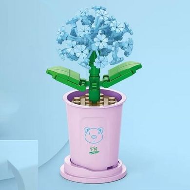 Конструктор цветок в горшке Гортензия Серия «Вечные цветы» Constructor flower in a pot Hydrangea 8814-12